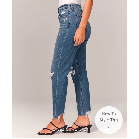 Abercrombie Curve Love High Rise Mom Jeans, size 27/4 R. - Picture 3 of 10